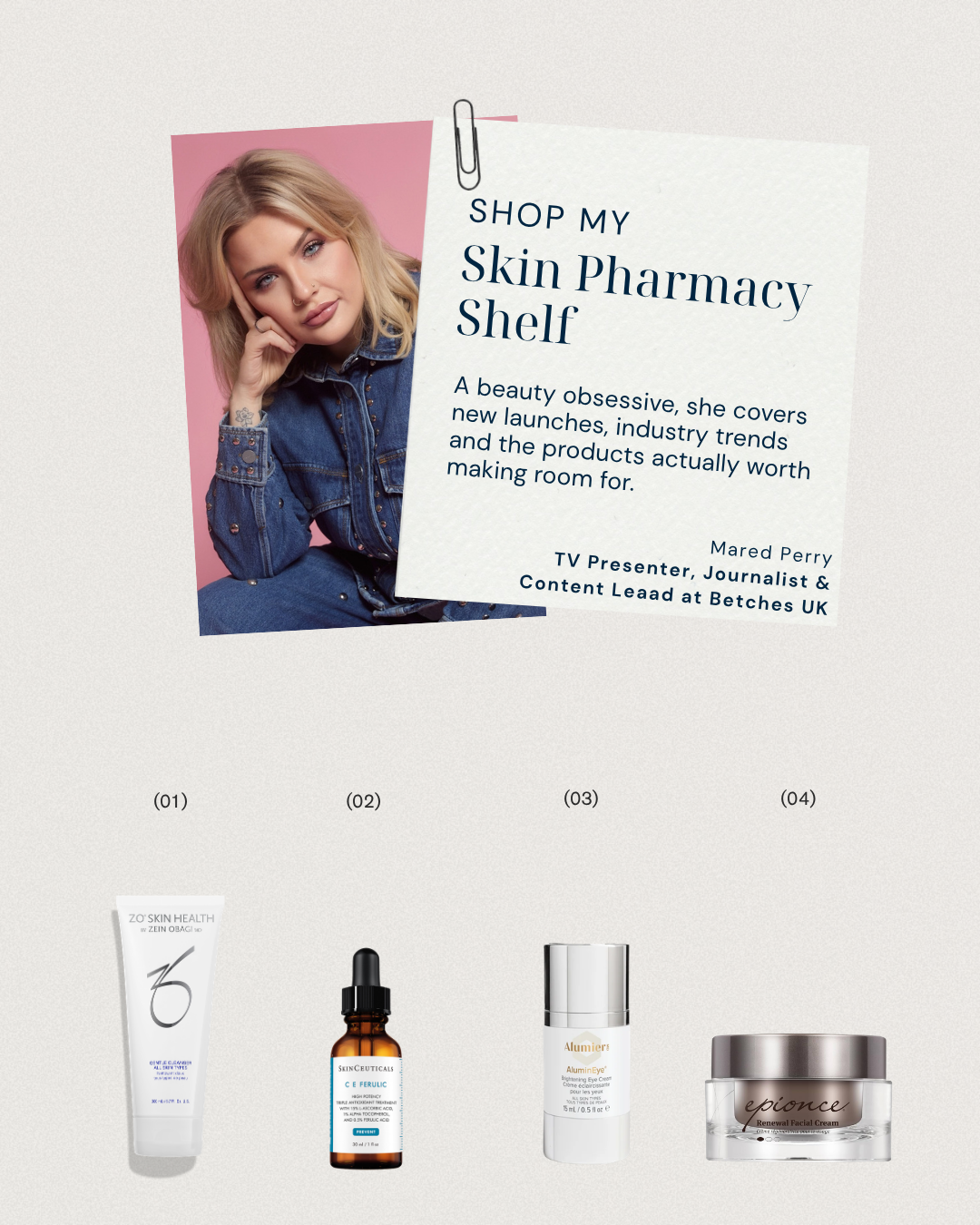 Shop My Skin Pharmacy Shelf - Mared Parry