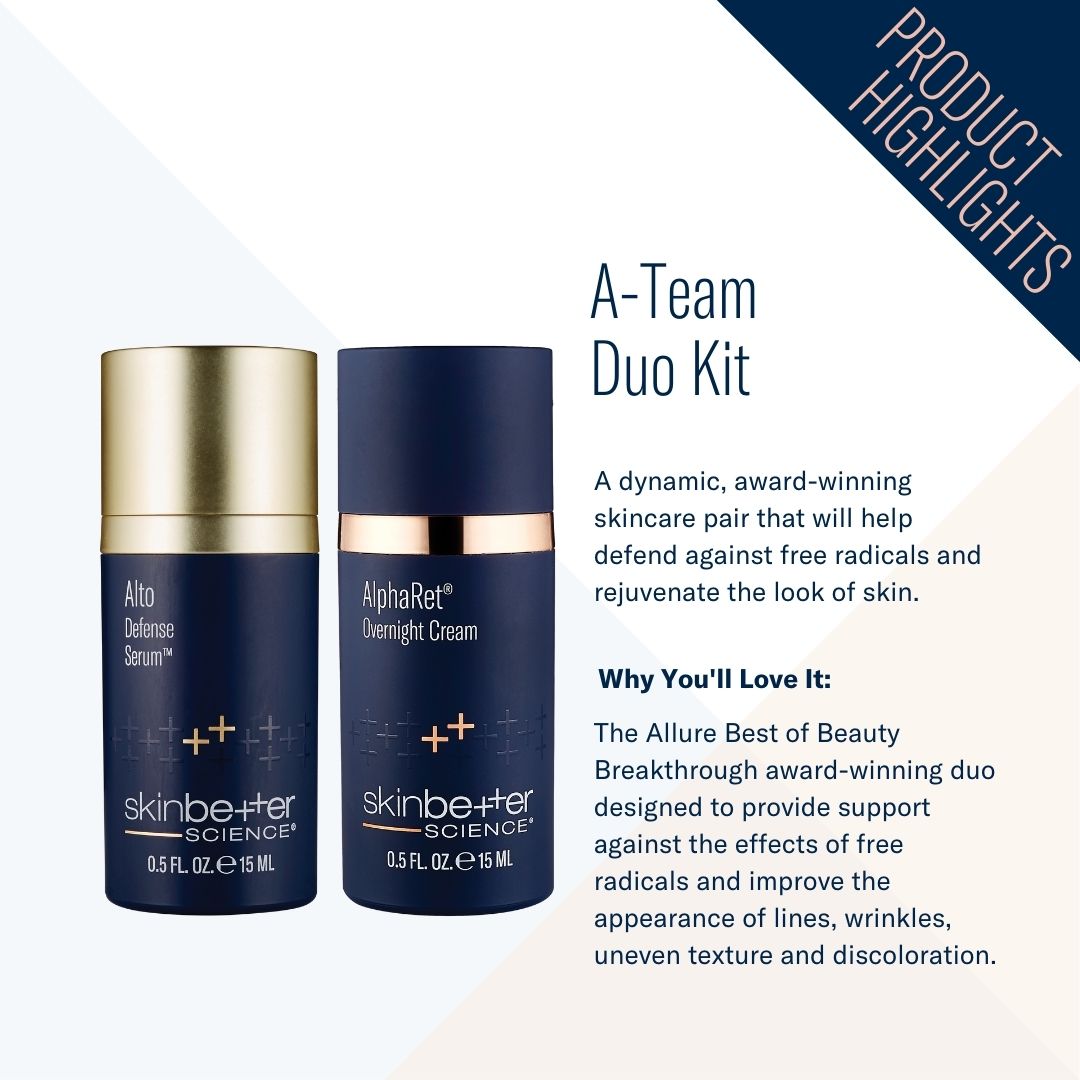 Skinbetter Science | A Team Duo Kit (Alto Defense Serum + AlphaRet Overnight Cream)