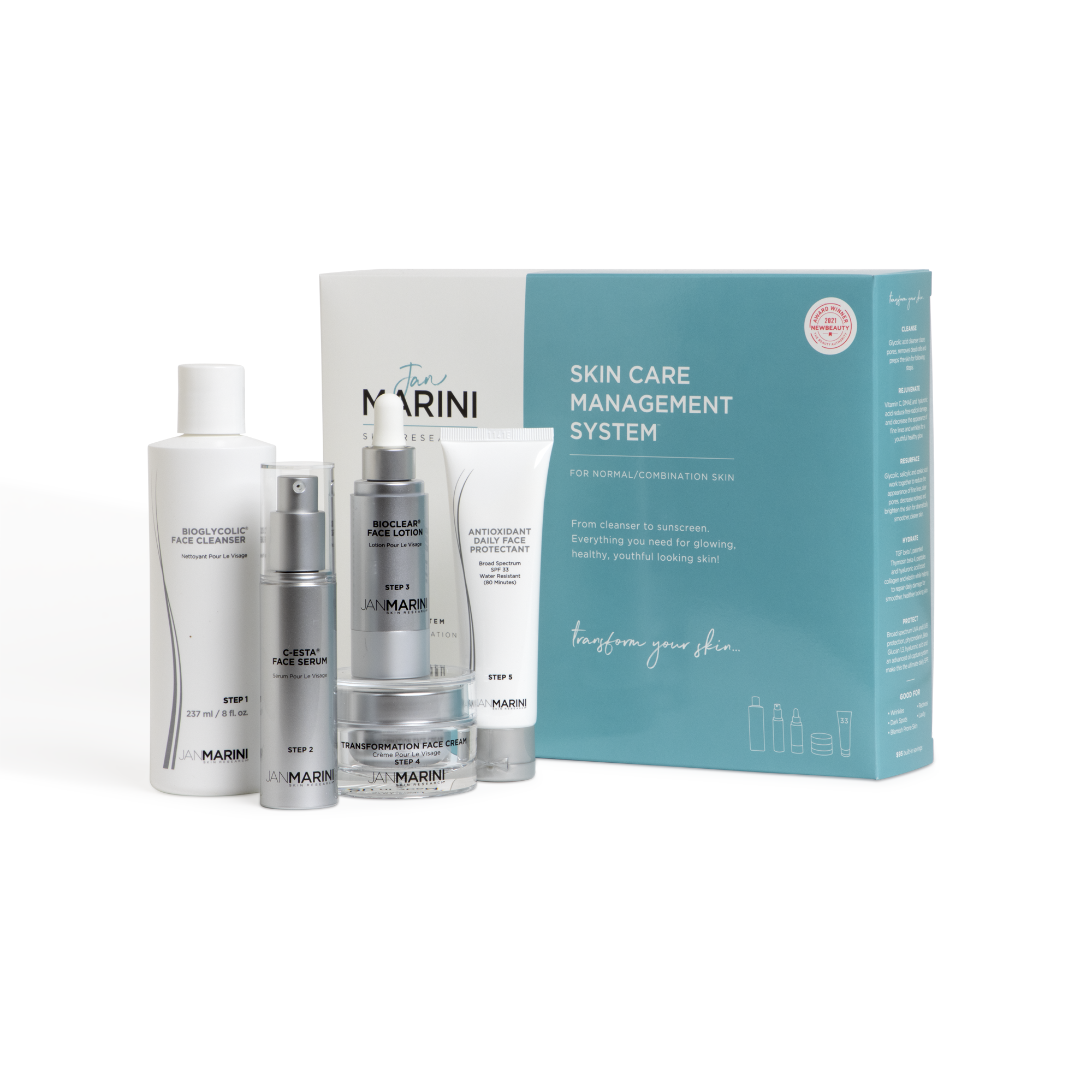 Jan Marini | Skin Care Management System with Daily Face Protectant SPF 33 (Normal to Combination Skin)