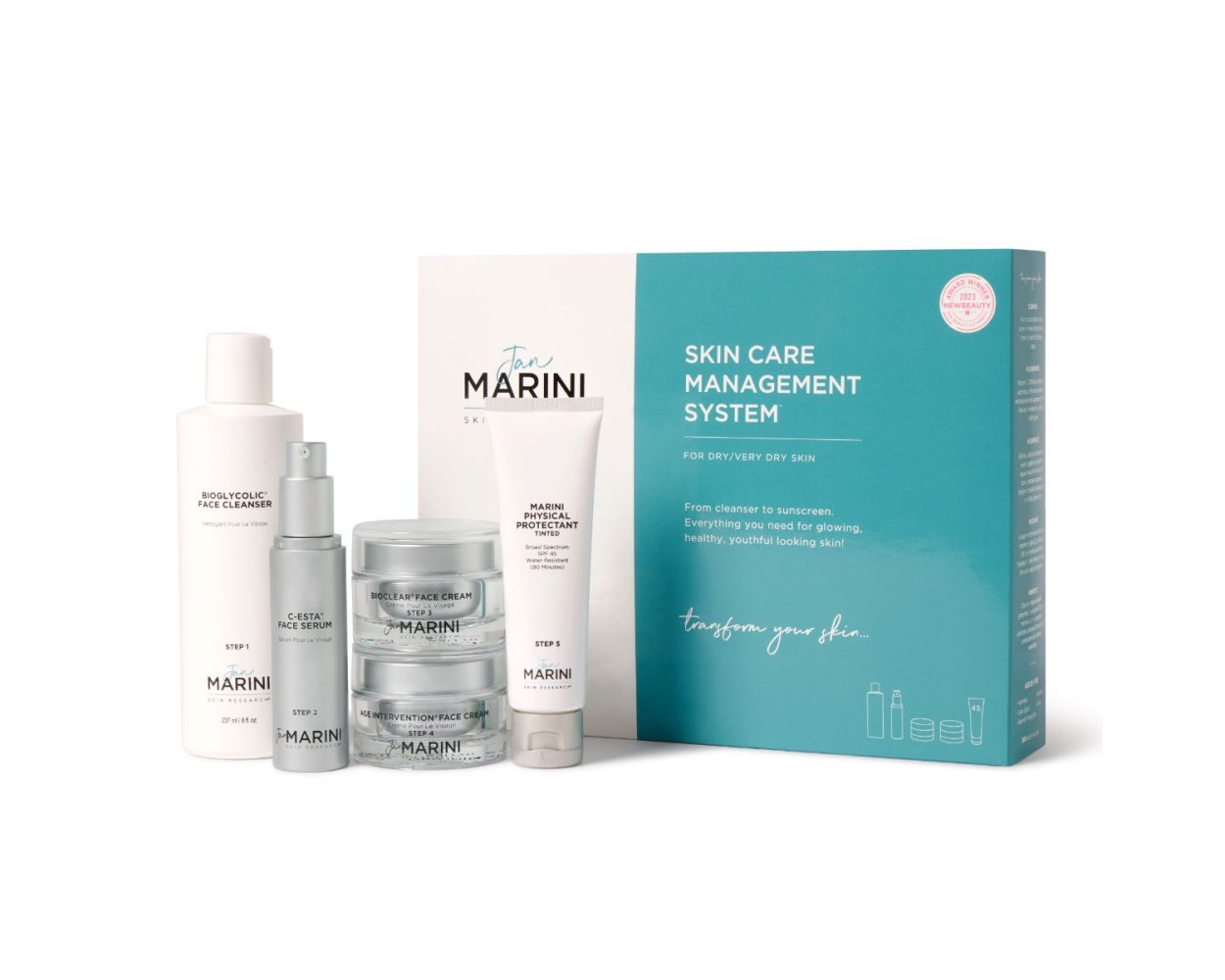 Jan Marini | Skin Care Management System with Marini Physical Protectant SPF 45 Tinted (Dry to Very Dry Skin)